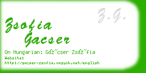 zsofia gacser business card